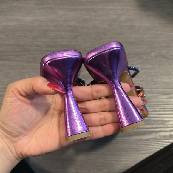 ZARA Rhinestone Strappy Sandals - Picture 10 of 12